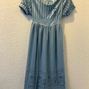 Beetlejuice Dress Up NightGown Blue Skull Little Girls Size Xs 4/5